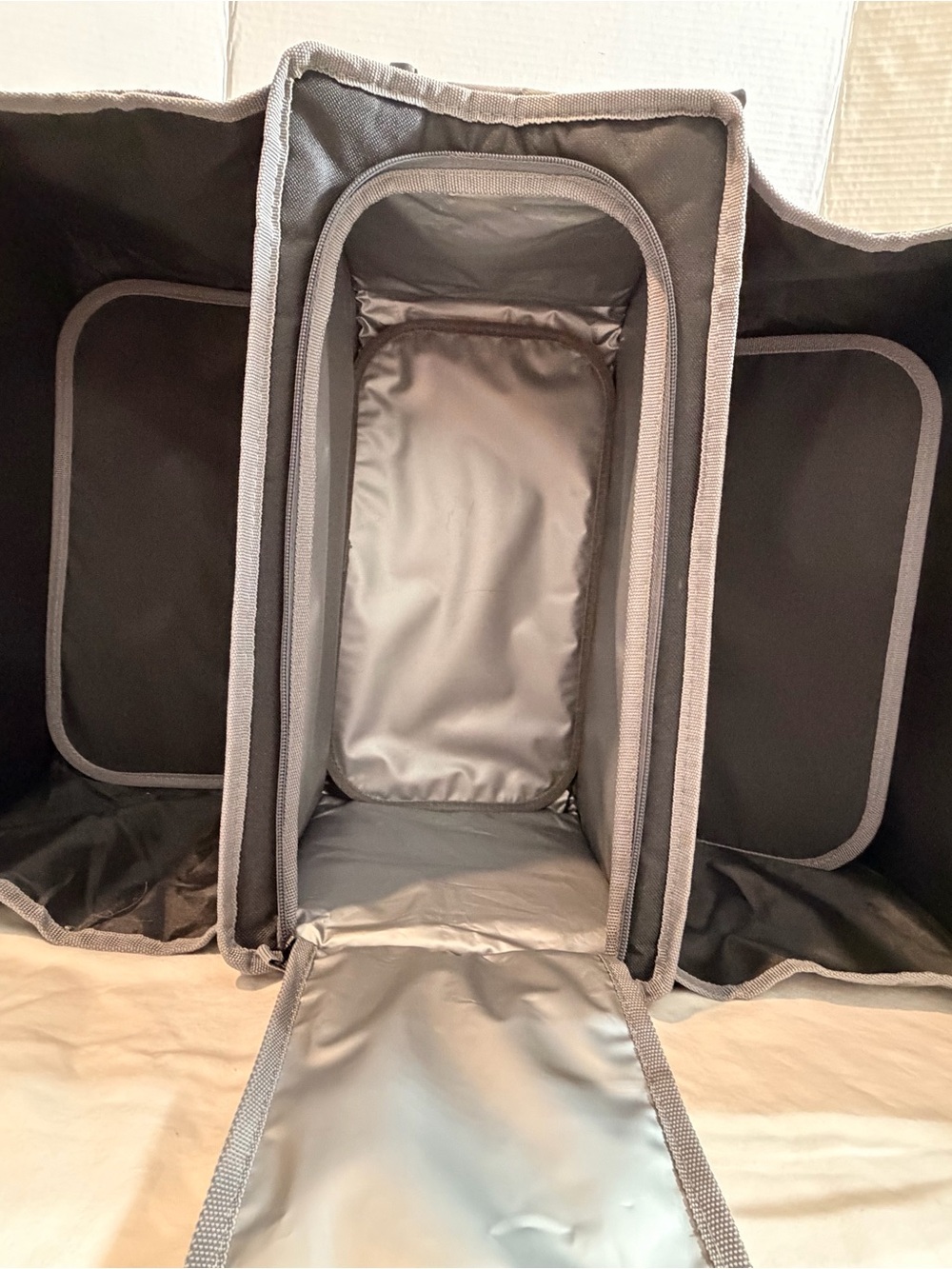 Grey Foldable Storage Organizer Tote Bag - Brand